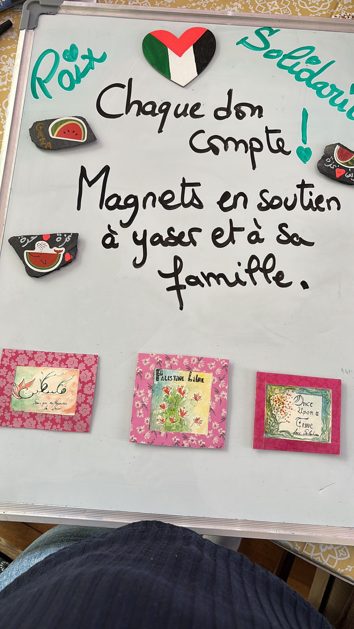 Magnets solidaires en soutien à une famille