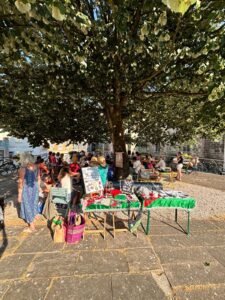 Solidarity stand in Brittany supported by Human Sea Bridge volunteers and partners